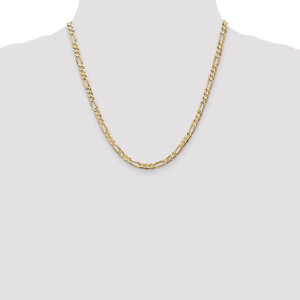 10K 4.5mm Concave Figaro Chain