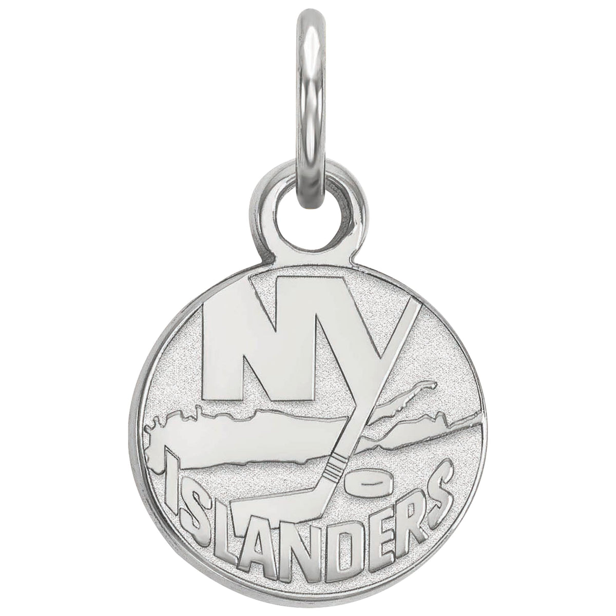 Sterling Silver NHL Hockey LogoArt Official Licensed New York Islanders XS Pendant