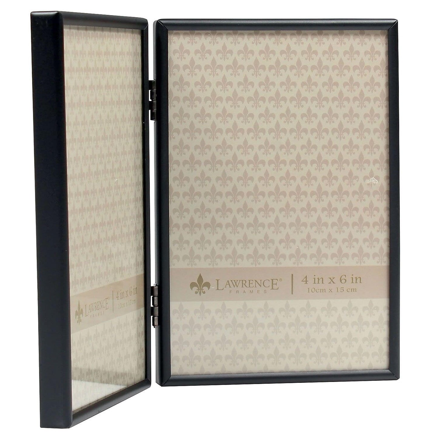 4x6 Hinged Double Simply Black Picture Frame