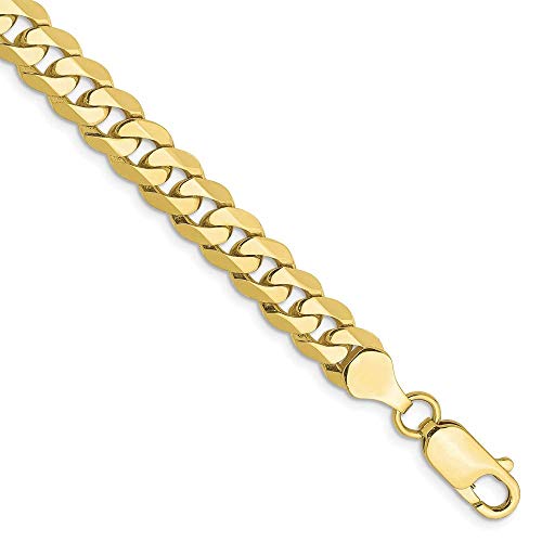10k 6.75mm Flat Beveled Curb Chain