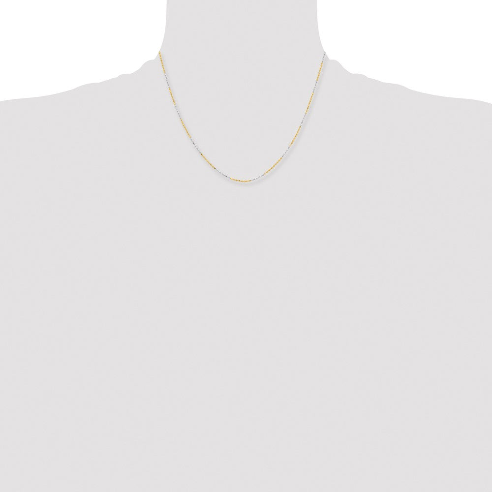 White & Yellow Rhodium over Brass 1.5mm Ball Chain