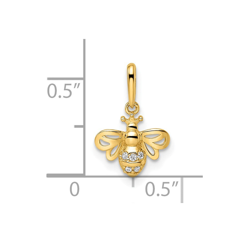 14k Madi K CZ Bumble Bee Pendant