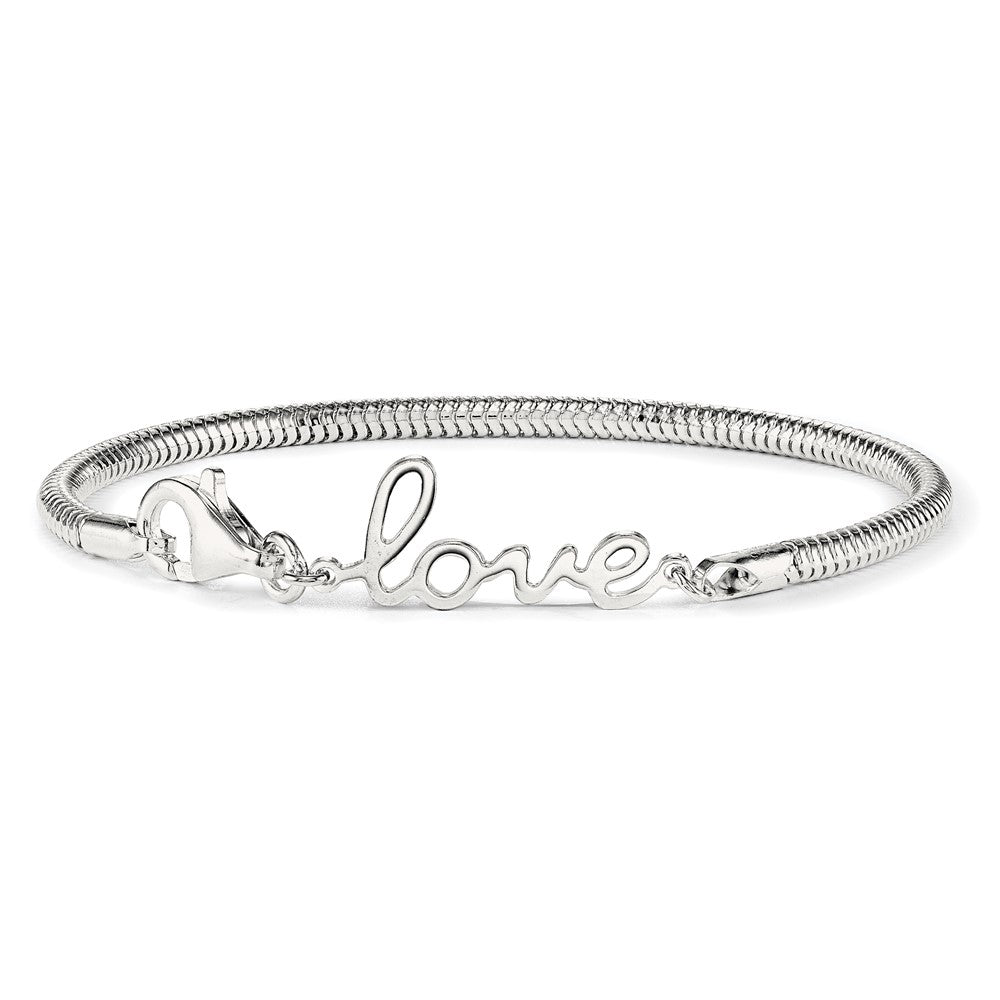Sterling Silver LOVE Bracelet 7.5 inches