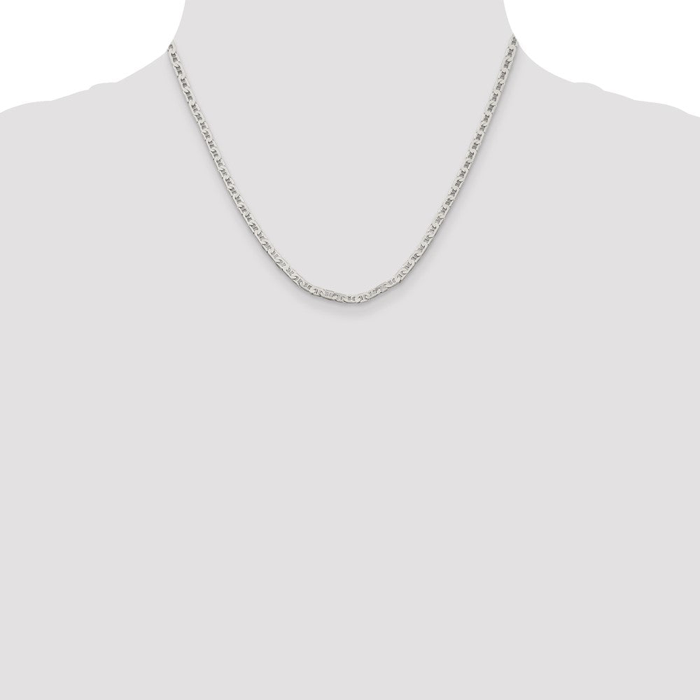 Sterling Silver 3mm Flat Anchor Chain 18 Inches