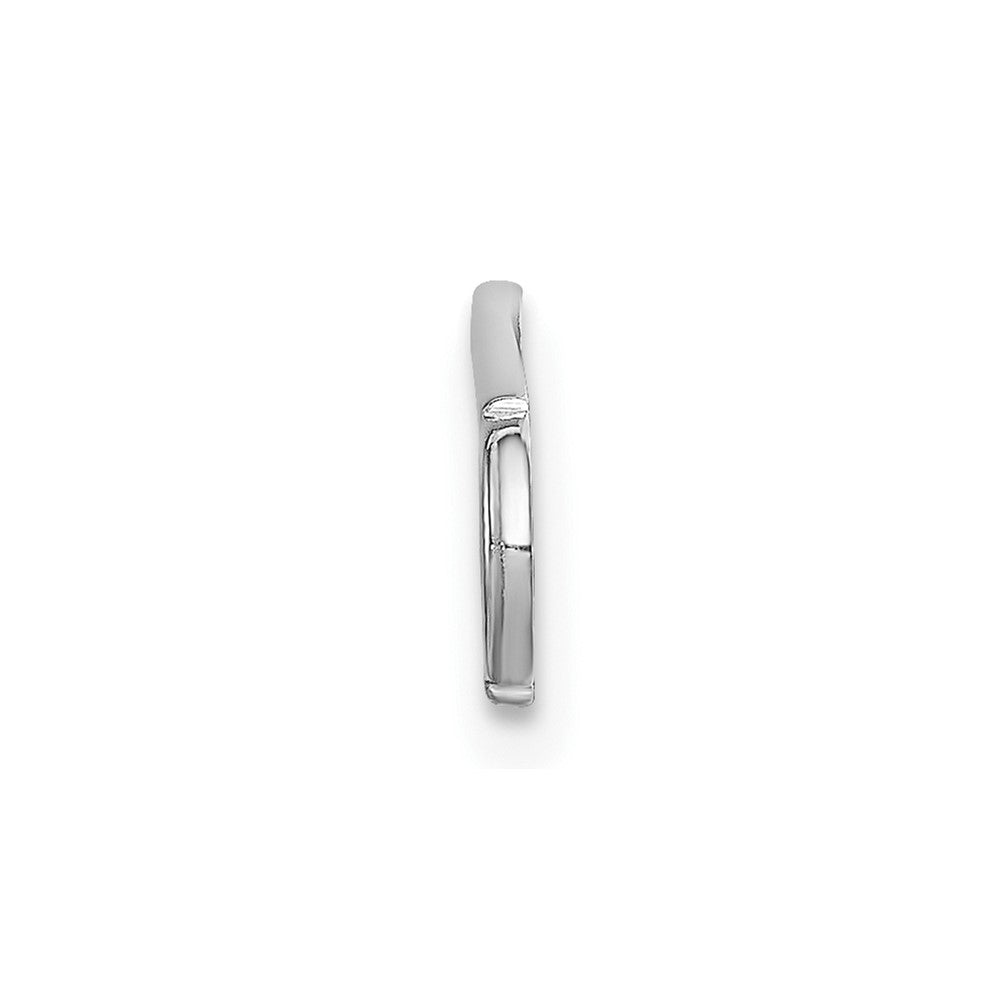 Sterling Silver Rhodium-plated Non-enameled Medical ID Plate