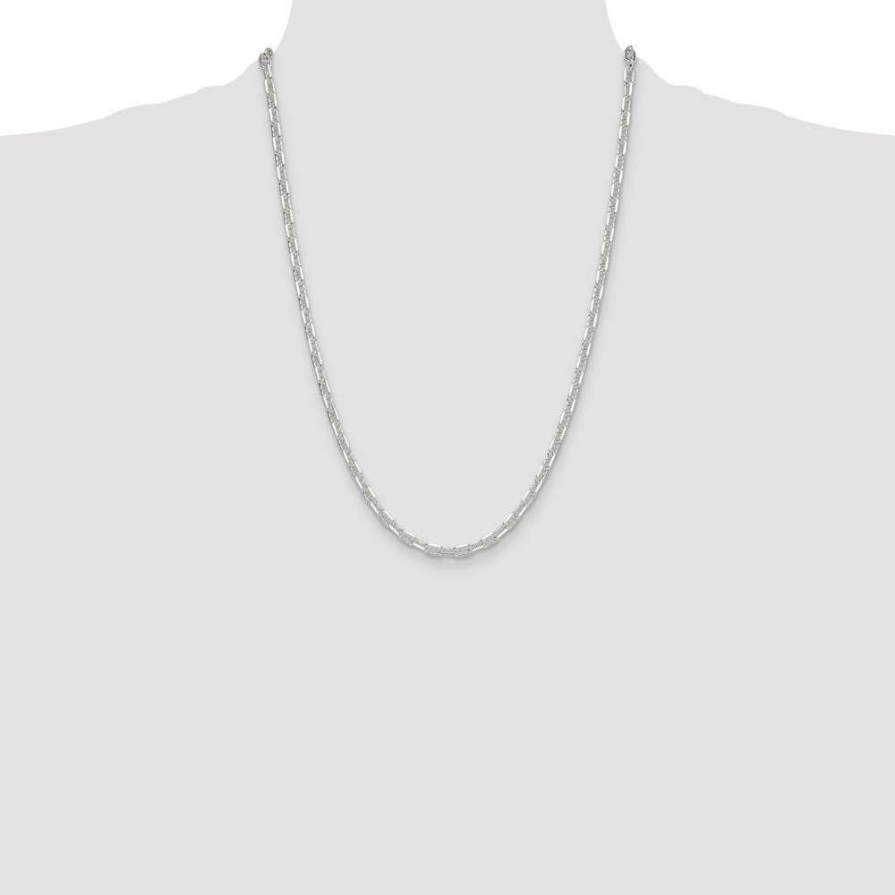 Sterling Silver Polished and D/C 4.75mm Mariner Link Chain