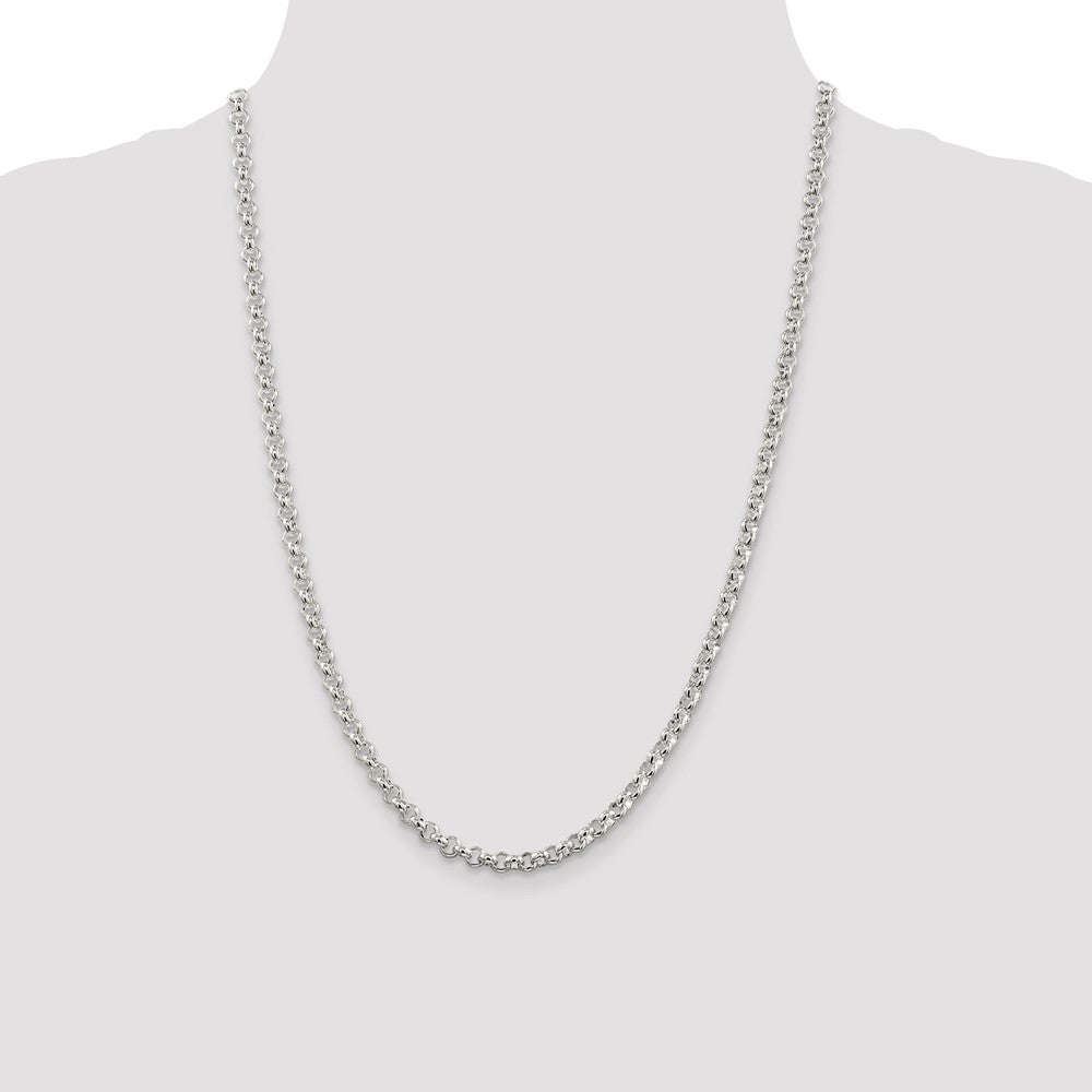 Sterling Silver 4.6mm Rolo Chain 24 Inches