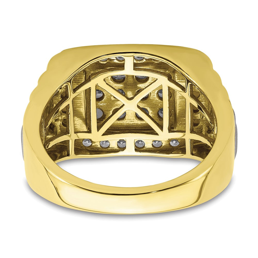 IBGoodman 10k Two-Tone 1 3/8 carat Lab Grown Diamond VS/SI+ G+ Men's Ring