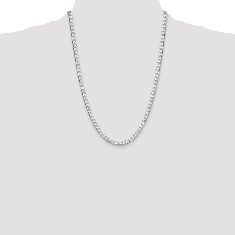 Sterling Silver 5mm D/C Square Curb Chain