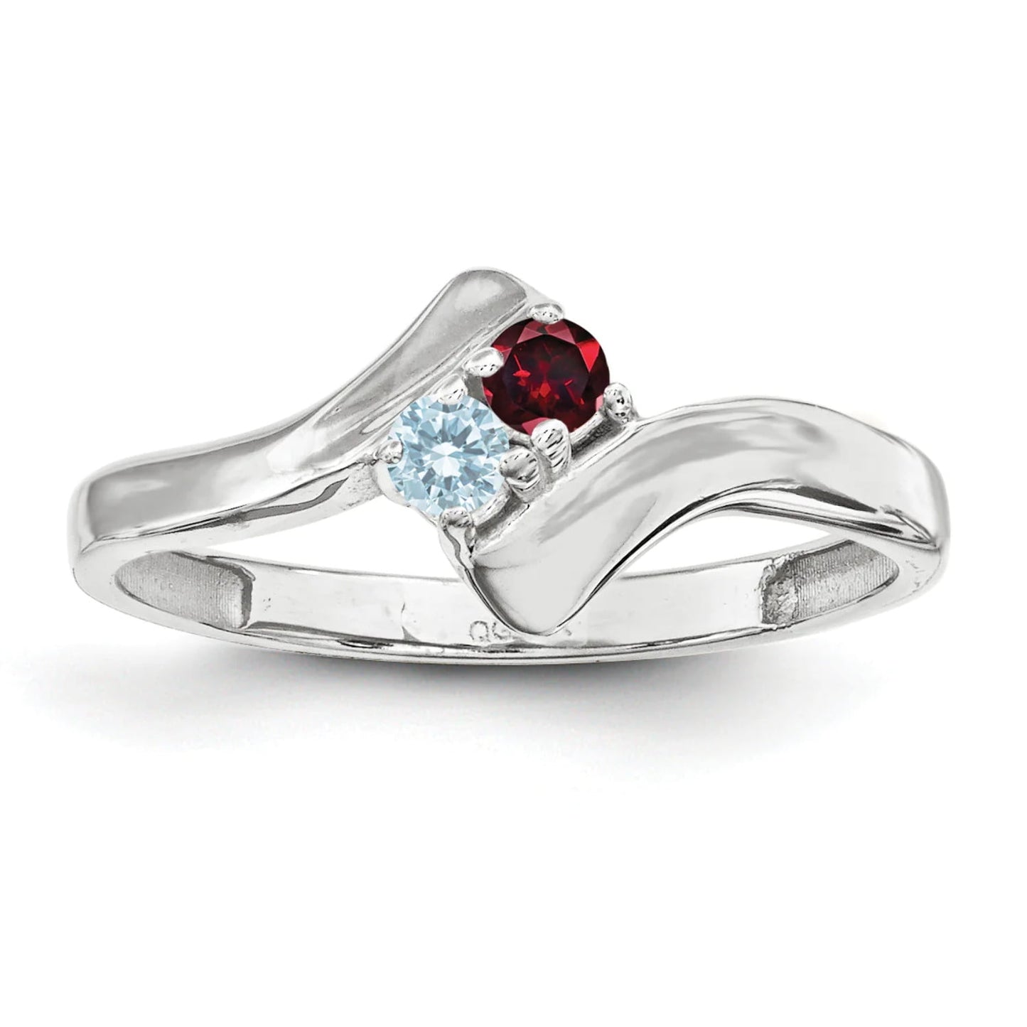 Sterling Silver Rhodium-plated Family Jewelry Mounting QXMR13/2SSM-9