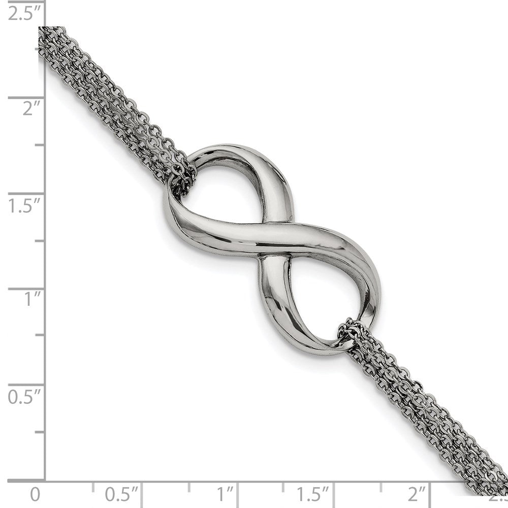 Stainless Steel Polished Infinity Symbol 7.5in Bracelet 7.25 inches