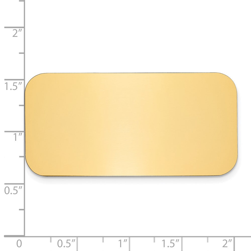 1 X 2 Polished Brass Plates-Set of 6