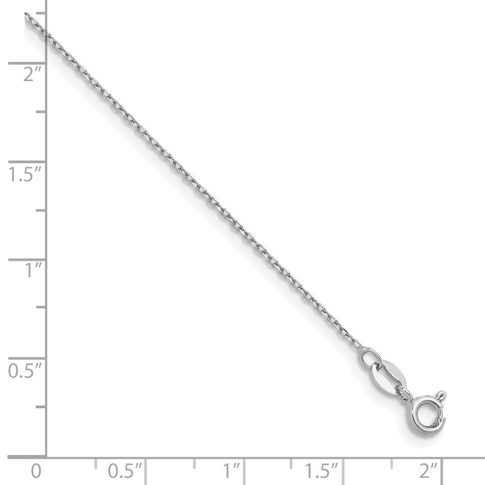 Sterling Silver Platinum-plated Thin 16 inch with a 2 inch extention Cable Chain