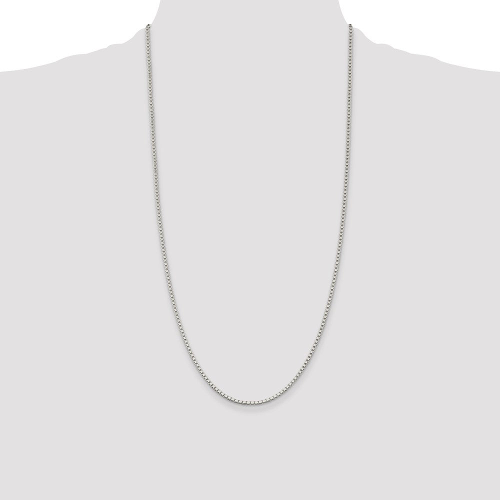 Sterling Silver 2mm Box Chain 28 Inches