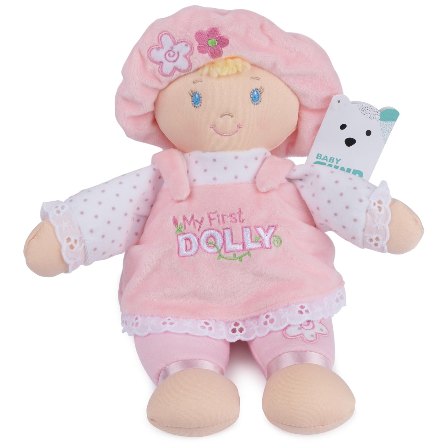 GUND Baby My First Dolly, Plush Doll for Babies and Toddlers, Pink/White, 13