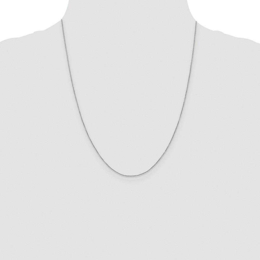 Sterling Silver Rhodium-plated .6mm Box Chain
