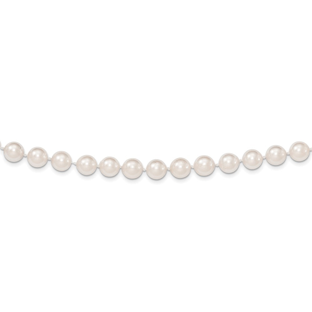 14k 8-9mm White Round Akoya Saltwater Cultured Pearl 7 inch Bracelet 7 inches
