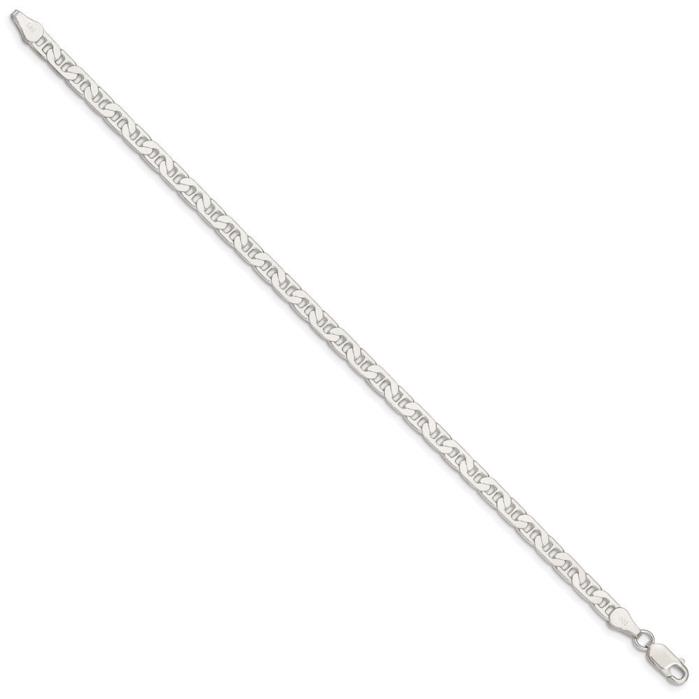 Sterling Silver 4.5mm Flat Anchor Chain 7 inches