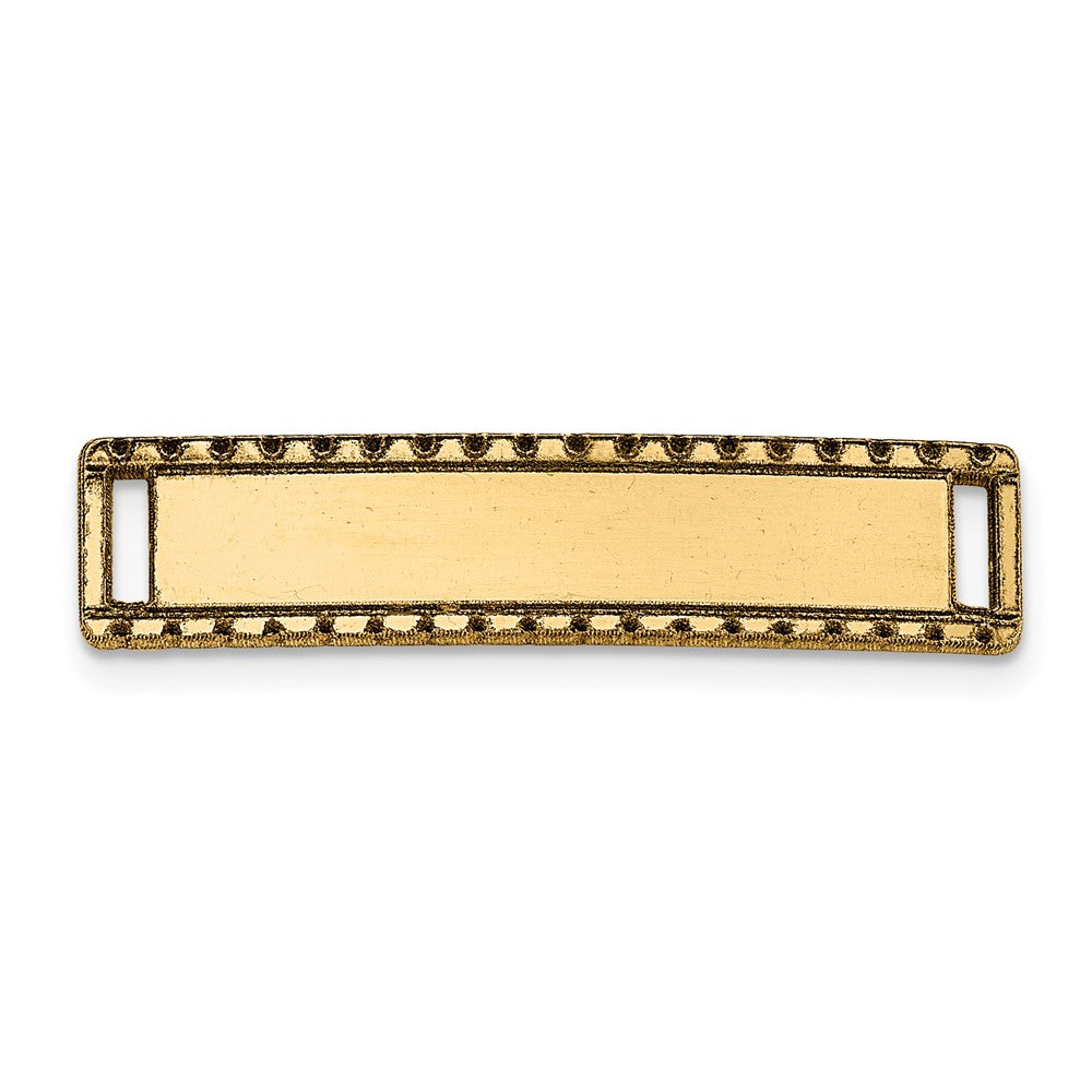 14K Ridged ID Plate # AT13