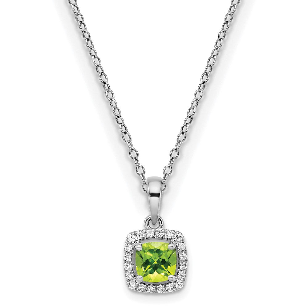 10kw ANT Peridot and Diamond Pendant w/ chain