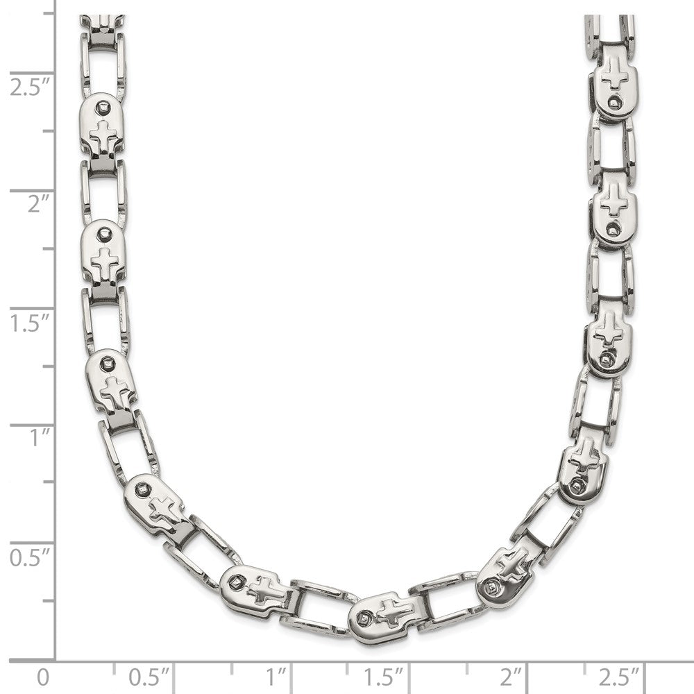 Stainless Steel Polished Fancy Link 18in Chain