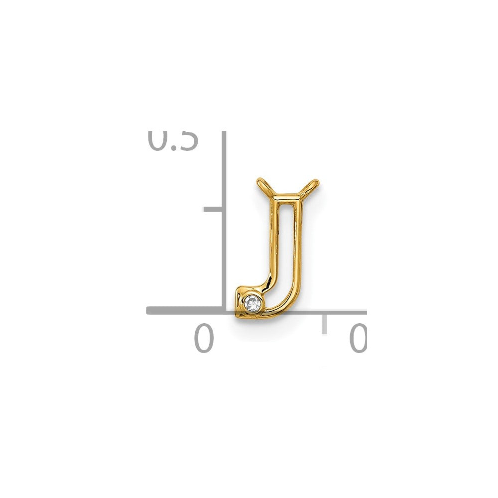Stella & Dot 10ky Diamond Initial J Charm Element