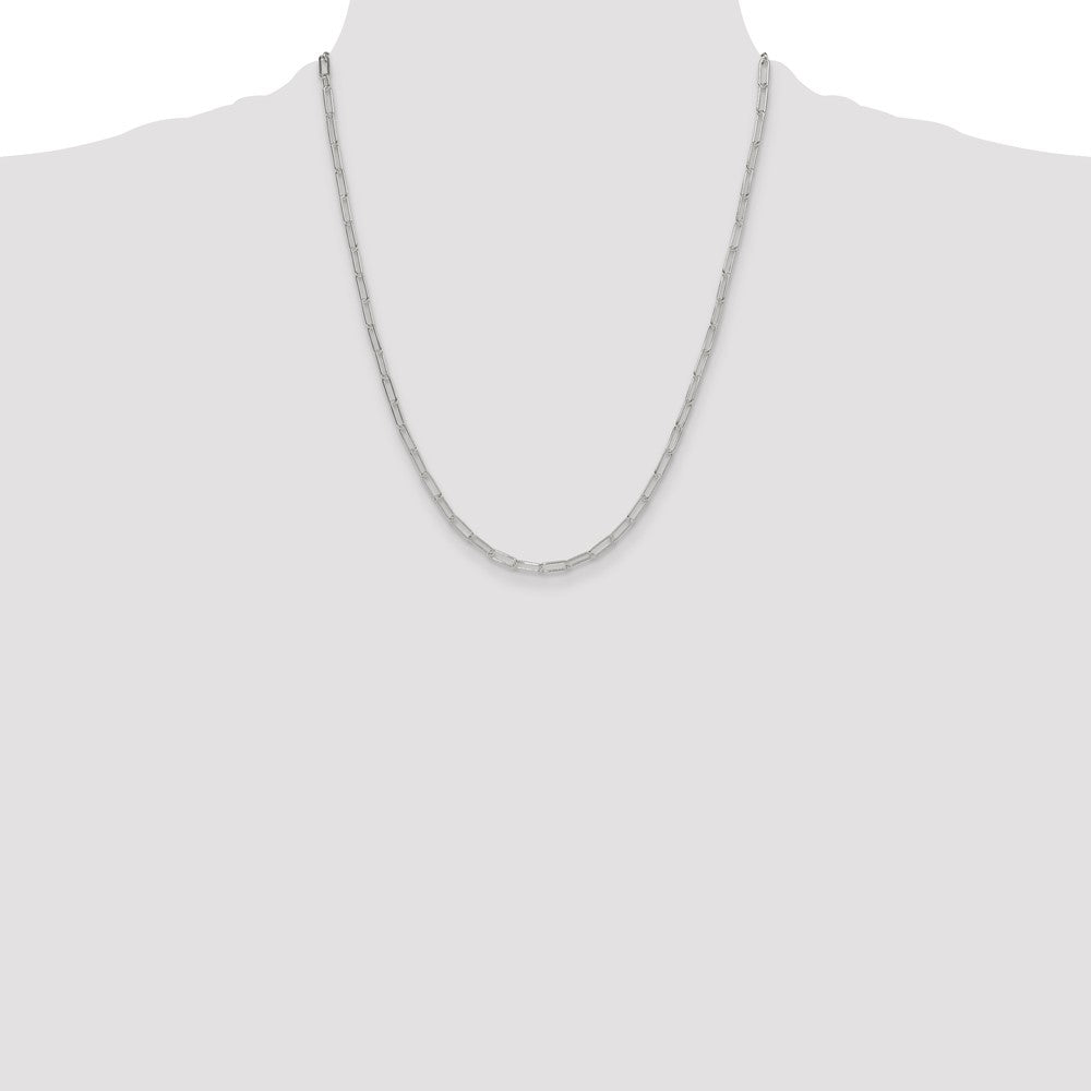 Sterling Silver Polished 3.15mm Paperclip Chain