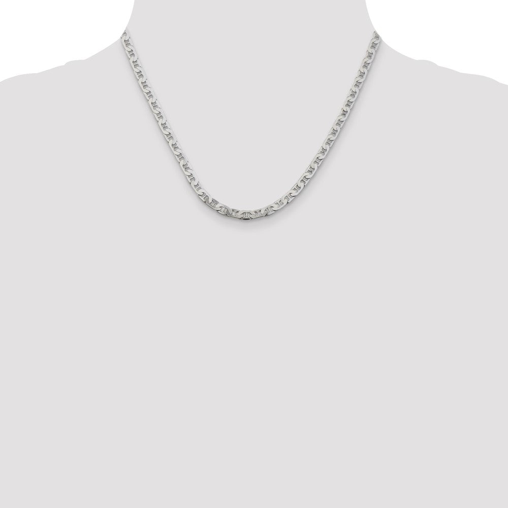 Sterling Silver 4.5mm Flat Anchor Chain 18 Inches