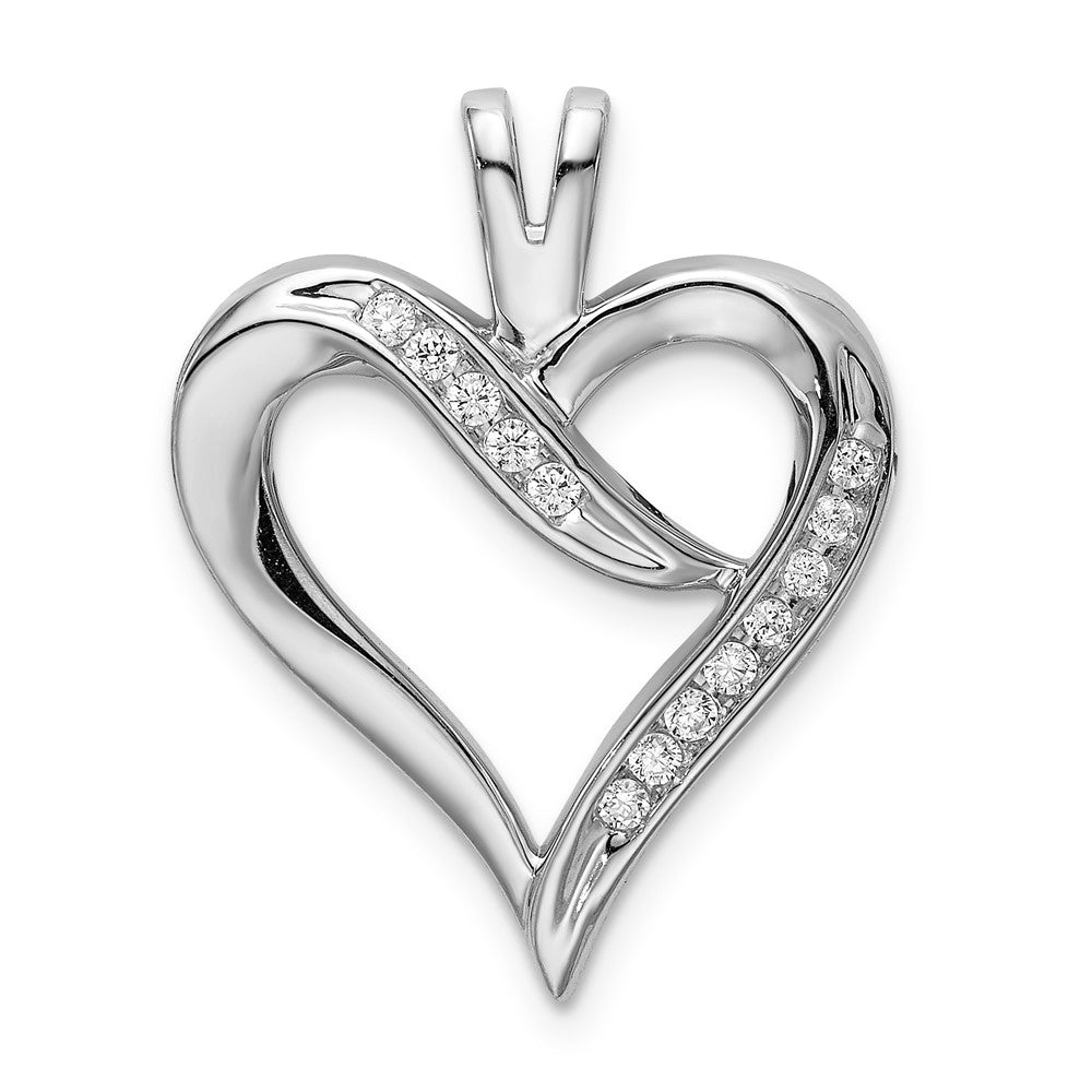 No chain,10k White Gold Dia Pend Rd- 9 - .01, 4- .008 Dias RDG-I3