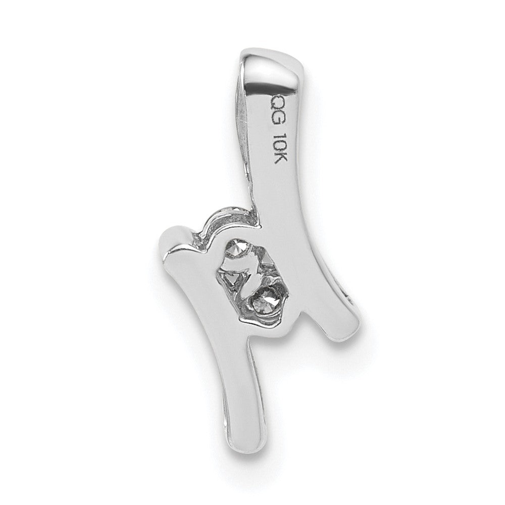 10k WG Diamond Pendant No chain, 2 - .05 RD DIAS - Dia: RDG-I3
