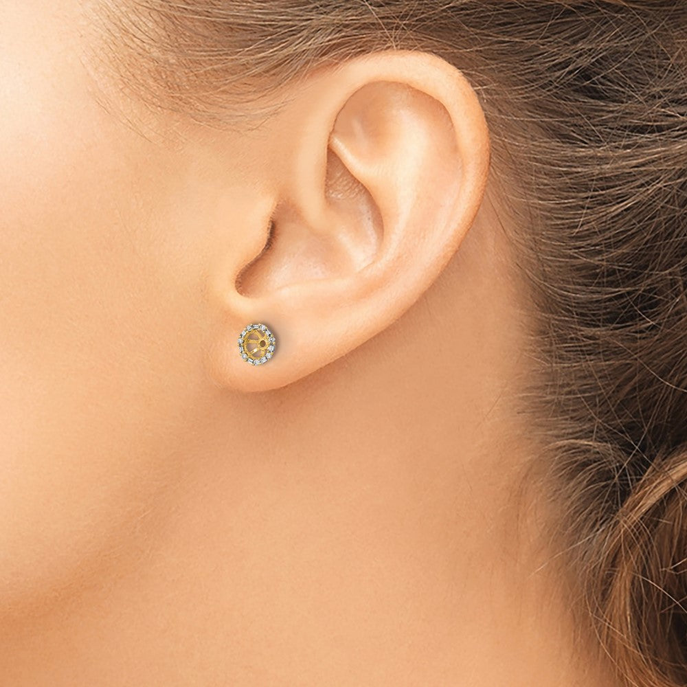 14K Gold Diamond Earring Jackets