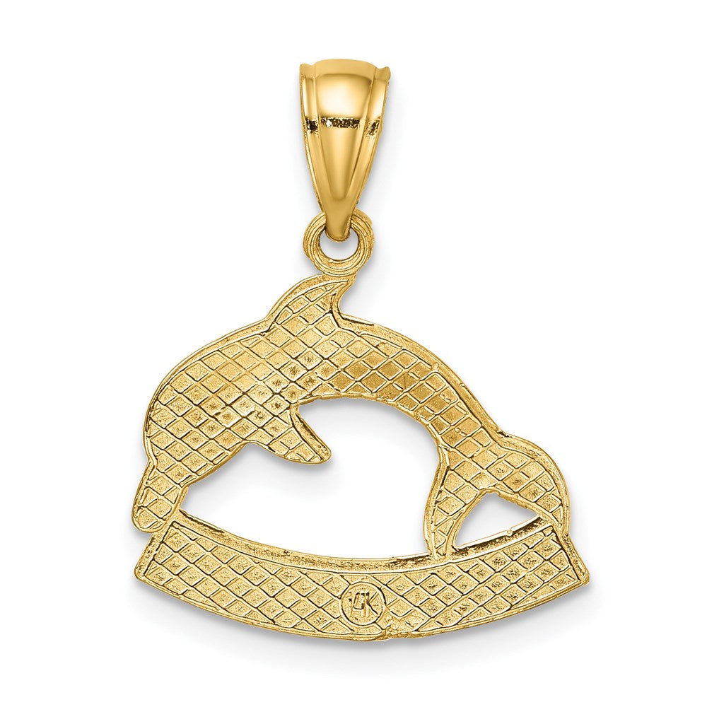 14K 2-D ST. MARTIN Under Dolphin Charm
