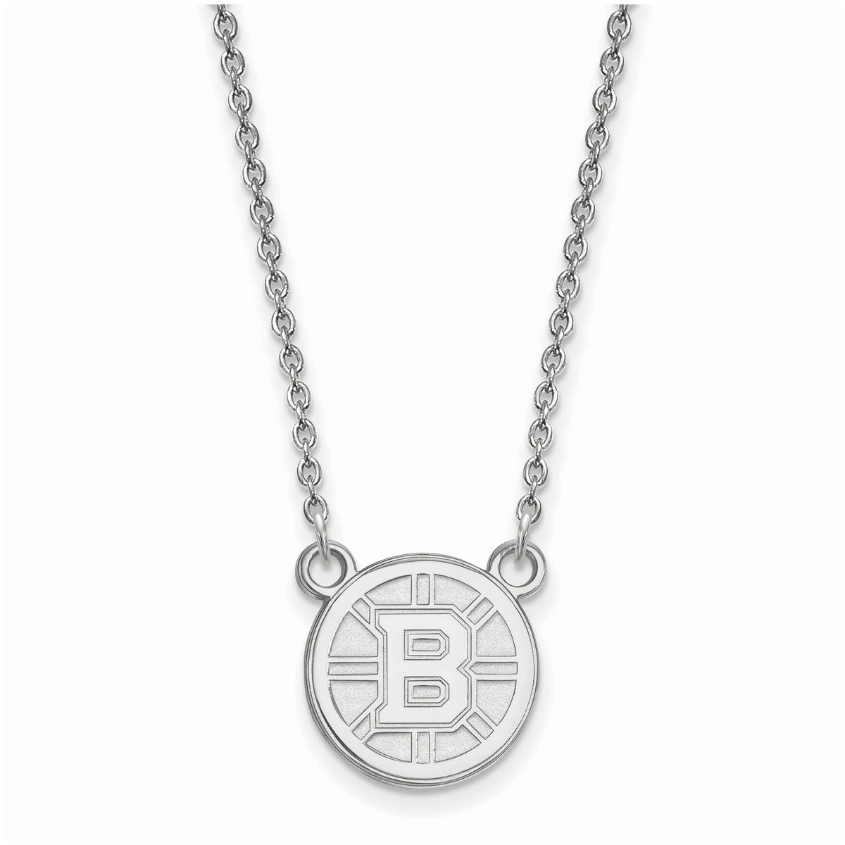 LogoArt Sterling Silver Boston Bruins Small Pendant Necklace