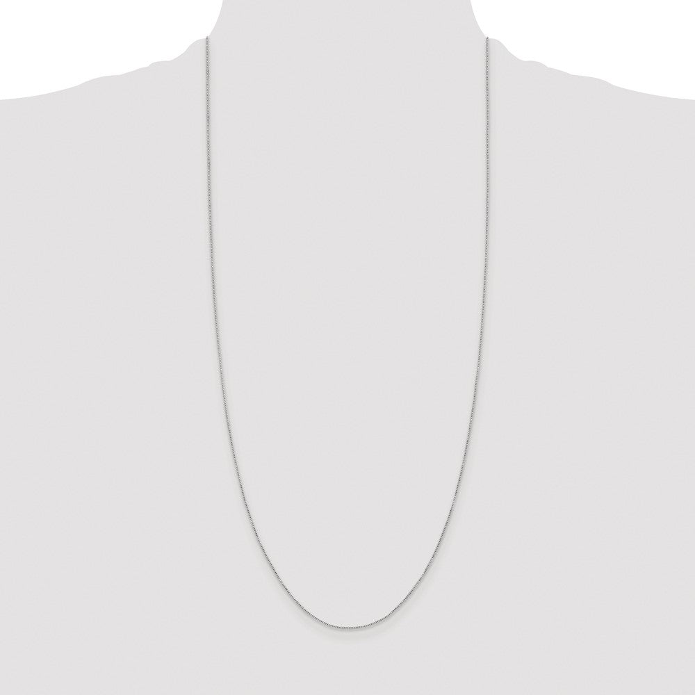 Sterling Silver Rhodium-plated .6mm Box Chain