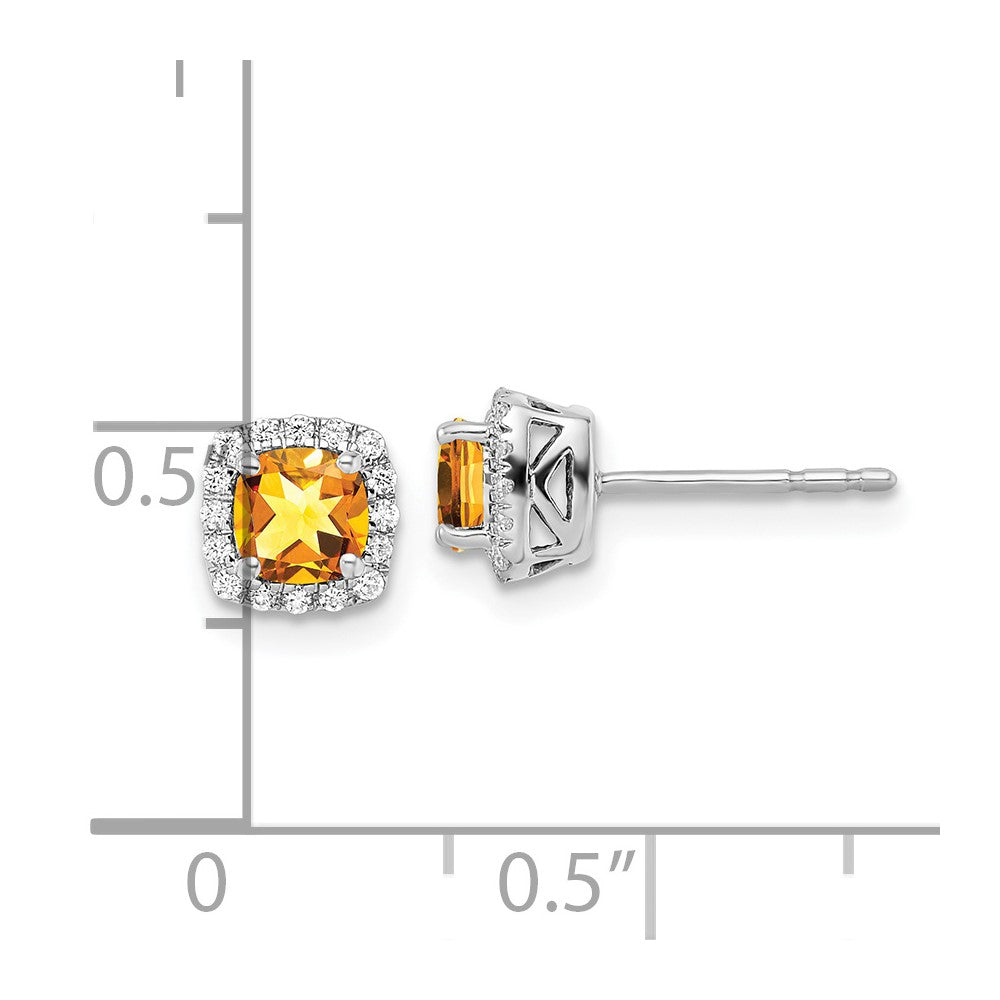 SS ANT Citrine and Diamond Earring
