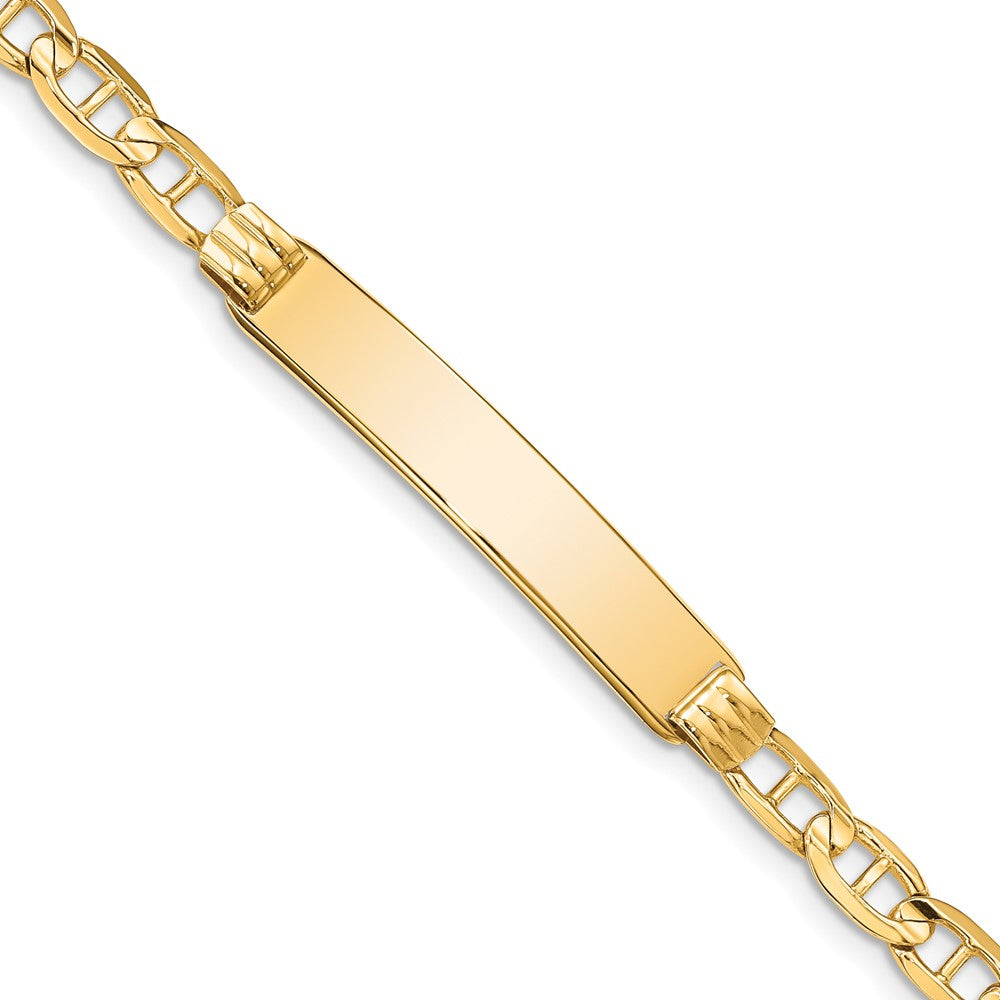 14k Anchor ID Bracelet 7 inches
