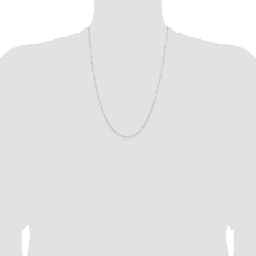 Sterling Silver 1.45mm Forzantina Cable Chain 24 Inches