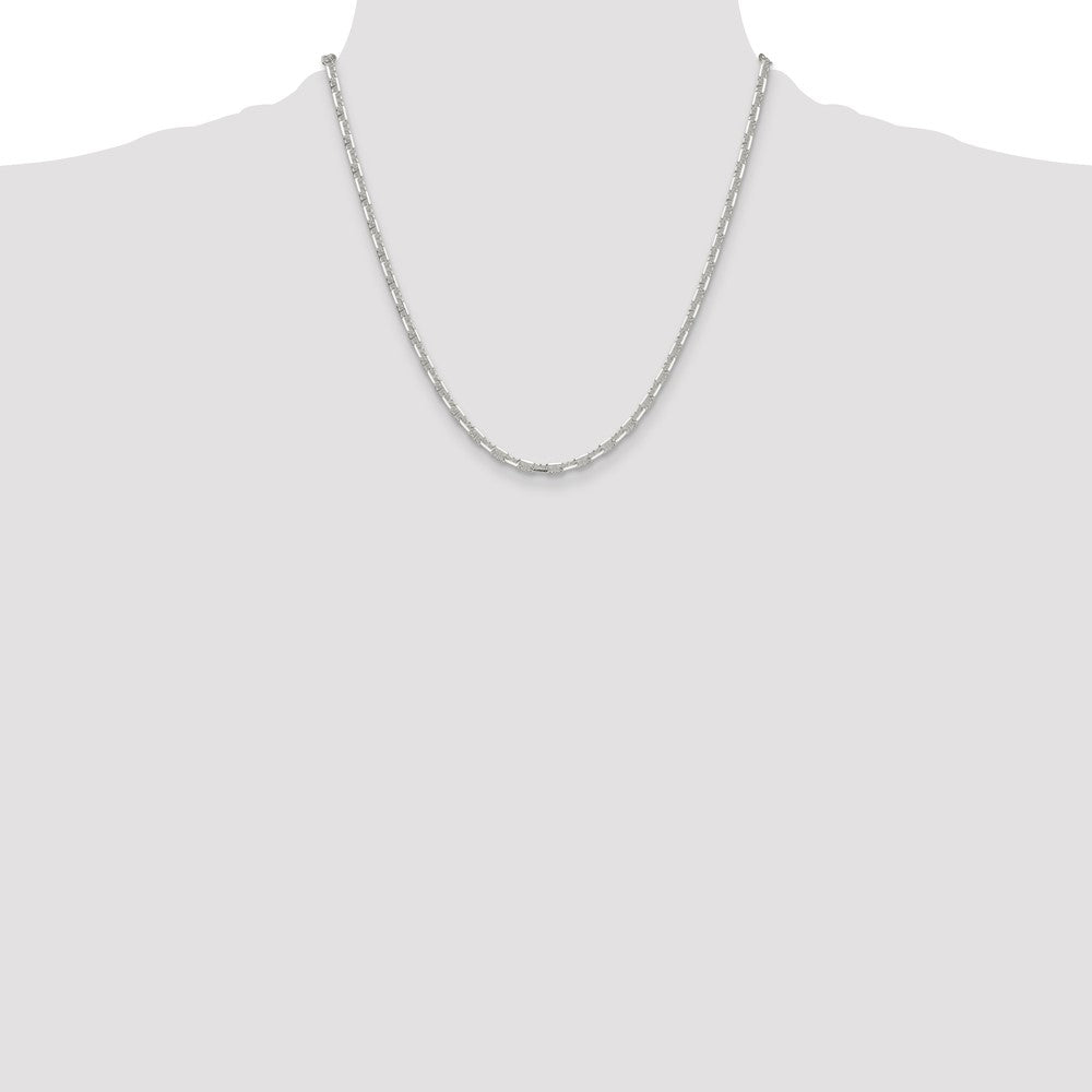 Sterling Silver Polished and D/C 3.75mm Mariner Link Chain