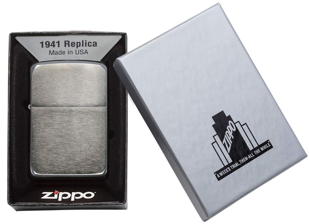 Zippo Black Ice 1941 Replica Pocket Lighter, One Size (24096)
