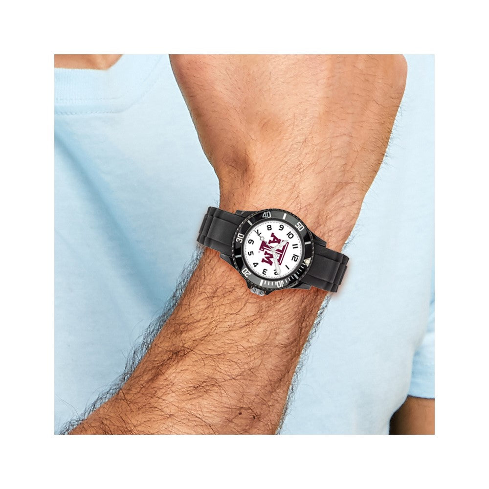 LogoArt Texas A&M University Scholastic Silicone Strap Quartz Watch