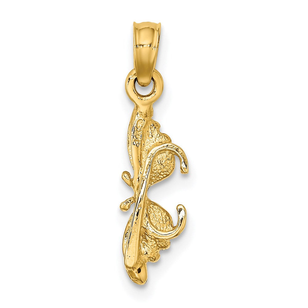 14K Orange Enameled Butterfly Sunglasses Charm