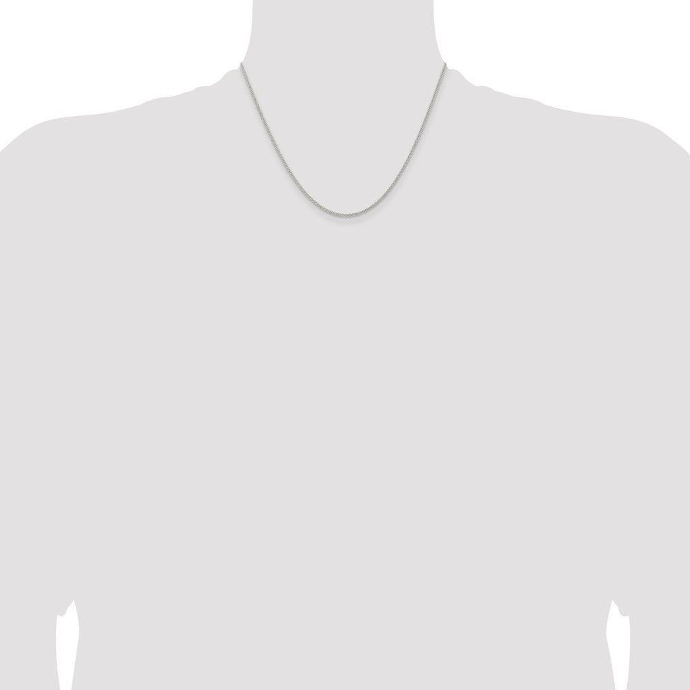 Sterling Silver 1.6mm Round Spiga Chain 18 Inches