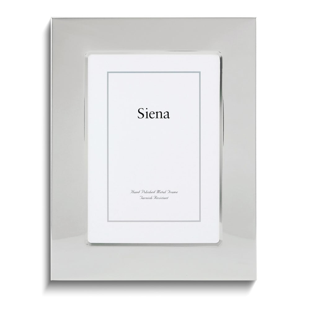 Silver-plated Tarnish-resistant Plain Wide 4x6 Frame QGM22463