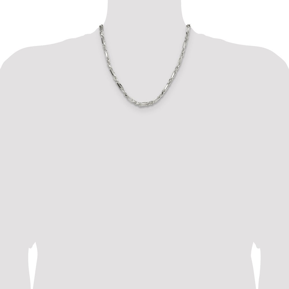 Sterling Silver 4.75mm D/C Figarope Chain