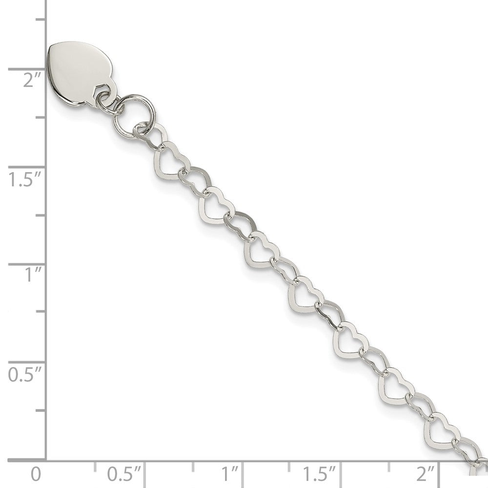 Sterling Silver Fancy Link Bracelet 7.5 inches
