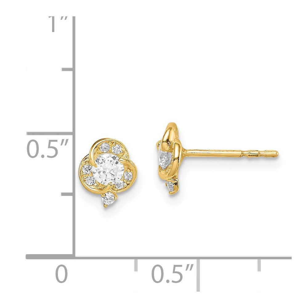 14k Madi K CZ Flower Post Earrings