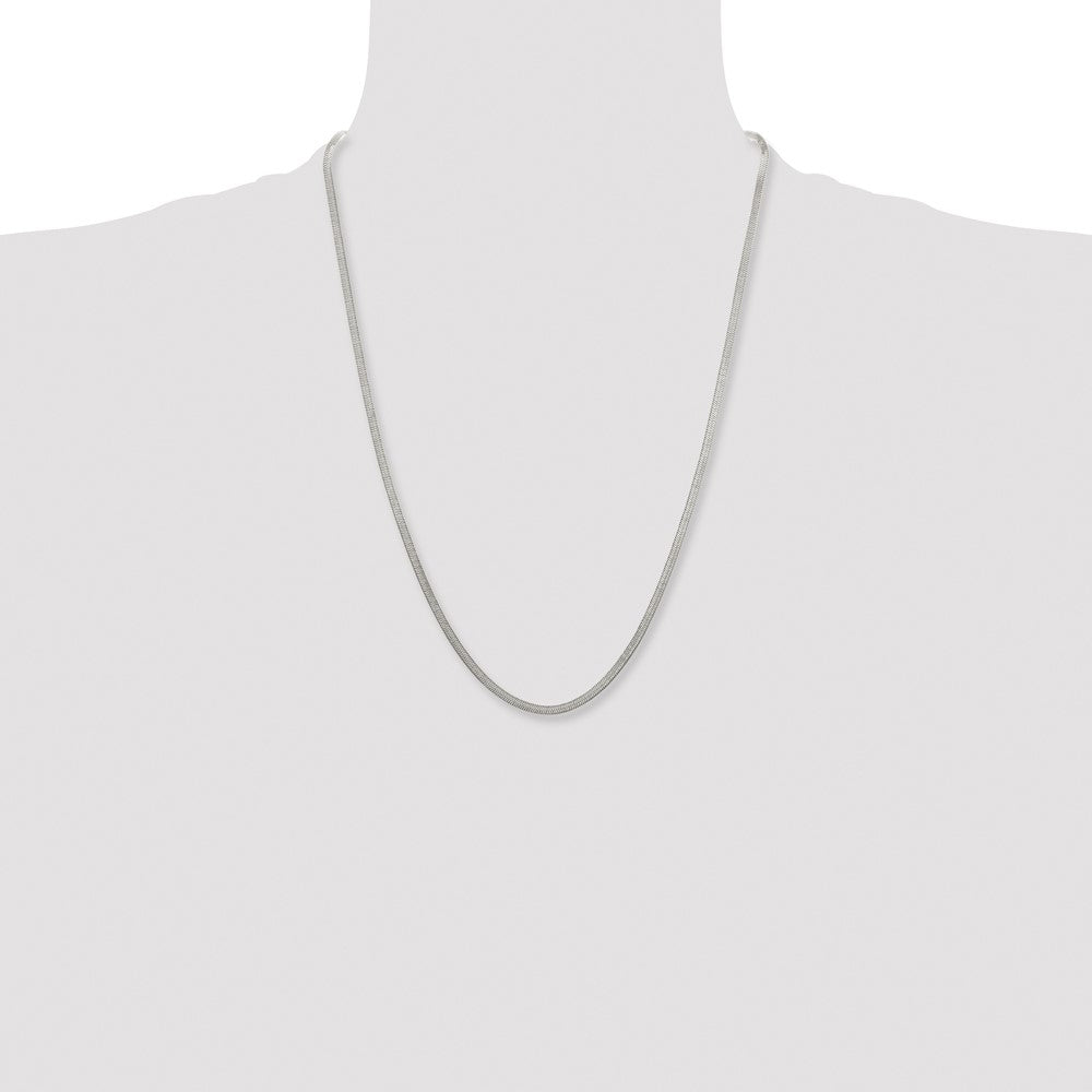 Stainless Steel Polished 3.3mm 24in Herringbone Chain