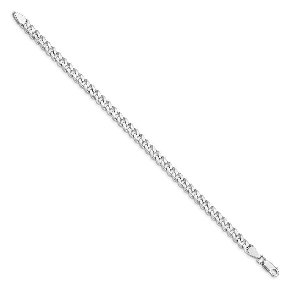 Sterling Silver Rhodium-plated 5.7mm Curb Chain 9 inches