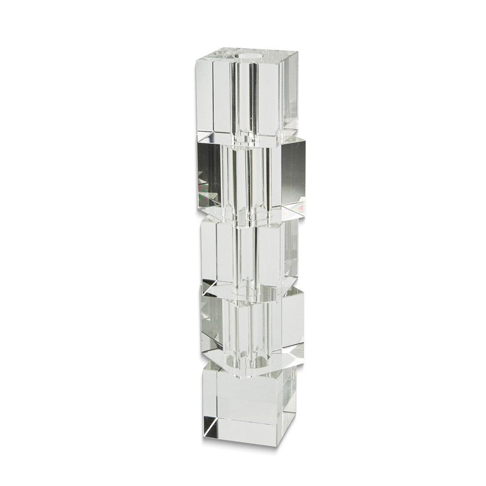Large Stacked Crystal Vase