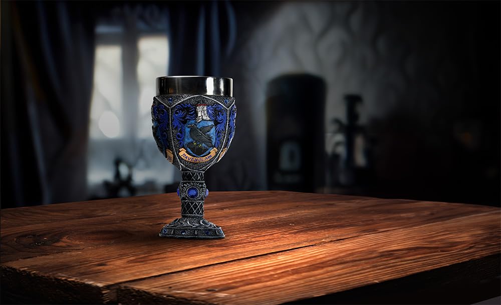 Wizarding World of Harry Potter Ravenclaw Decorative Resin Stainless Steel Goblet 7.1in H